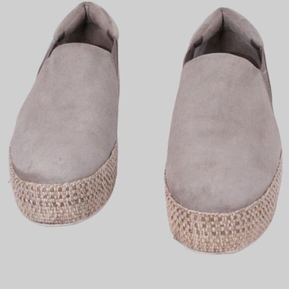 VINCE. Wilden Suede Platform Sneaker in Light Gray Women's Size 9.5 - Picture 4 of 8